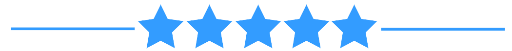 5 Light Blue Stars dividing the content for aesthetic appearence